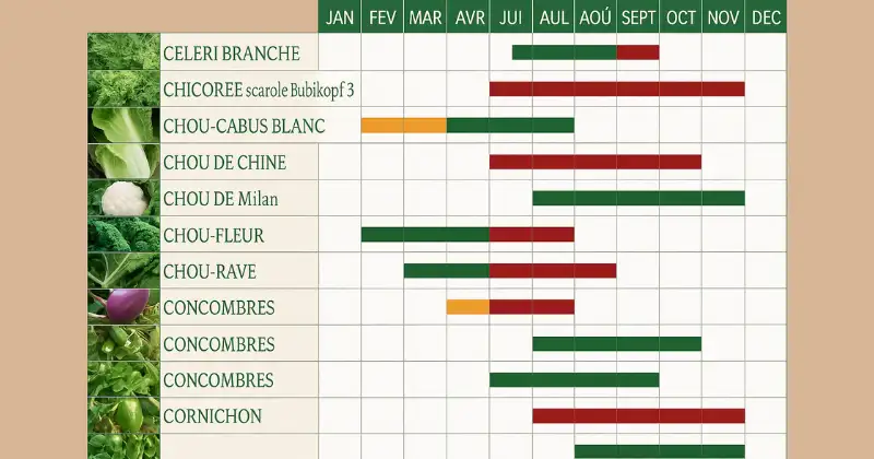 Calendrier semis légumes,légumes Calendrier semis légumes