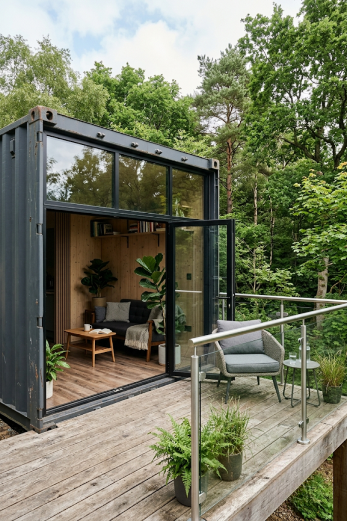 Massive Glass End Cap with Balcony Extension