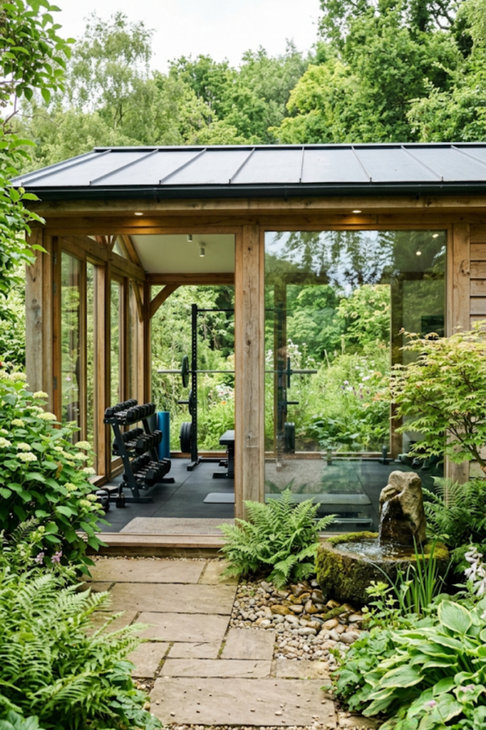 Glass Pavilion Home Gym