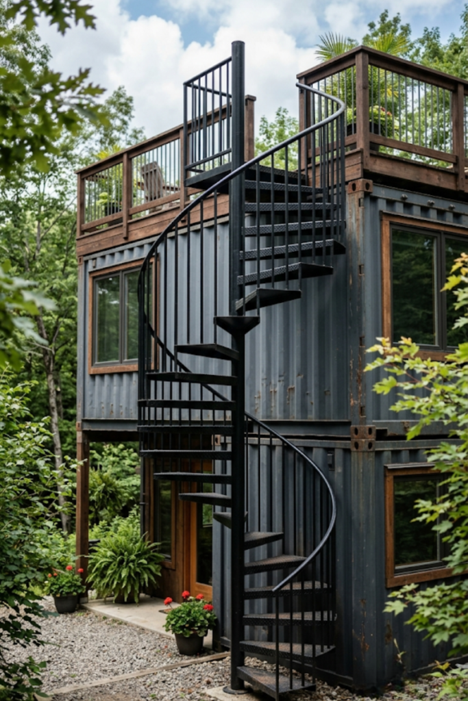 Exterior Spiral Access Staircase