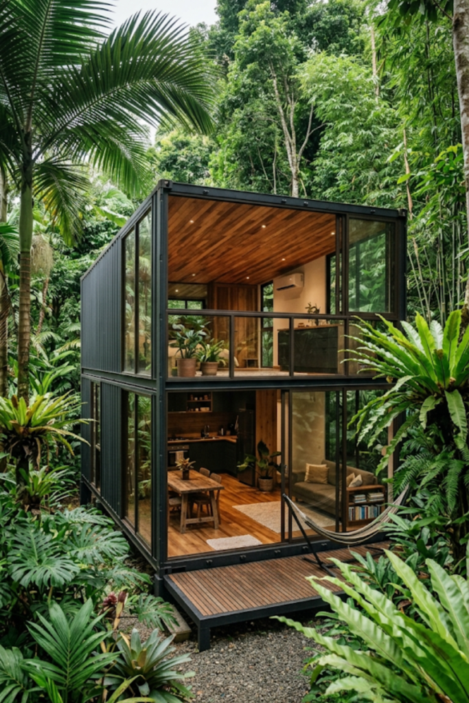 Tropical Jungle Loft with Indoor and Outdoor Greenery
