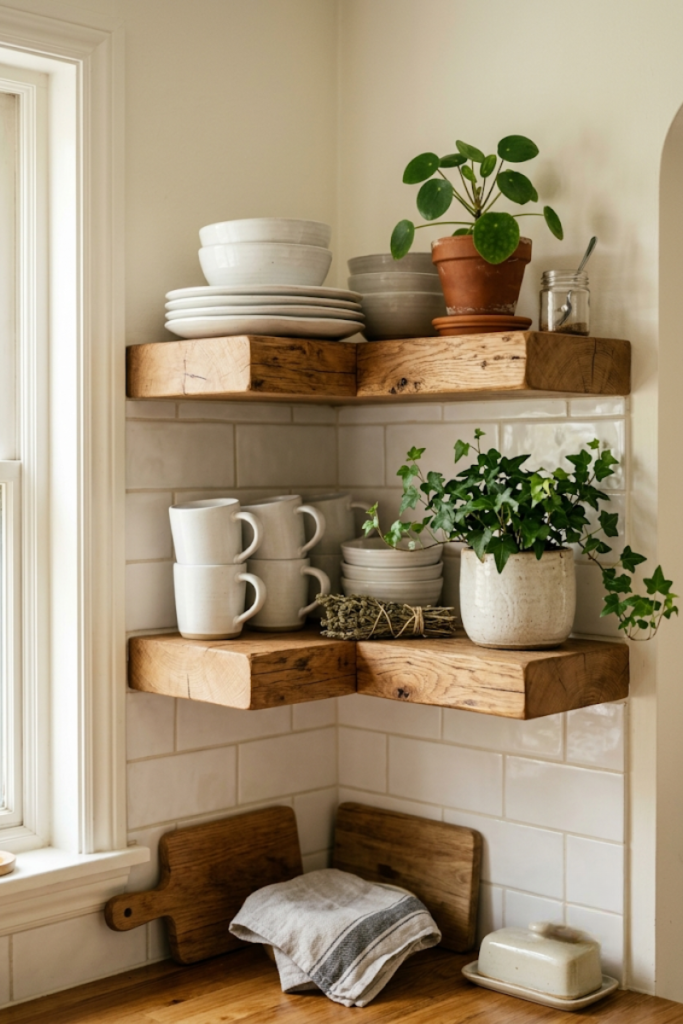 Floating Corner Shelving