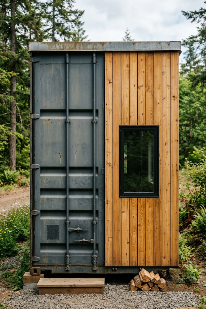 Corrugated Metal and Wood Hybrid