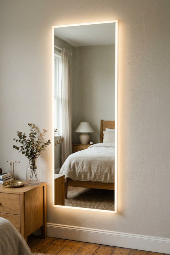 Mirrored Wall with Dimmable Perimeter