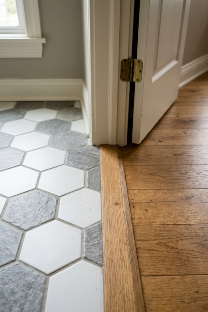 Decorative Hexagon Floor Transitions