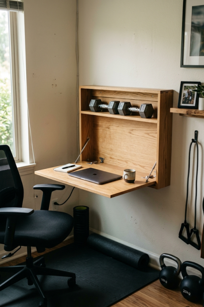 Fold-Down Desk Station