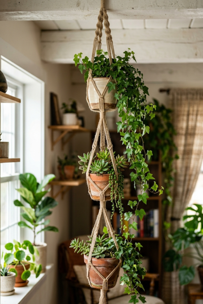 Hanging plant tiers
