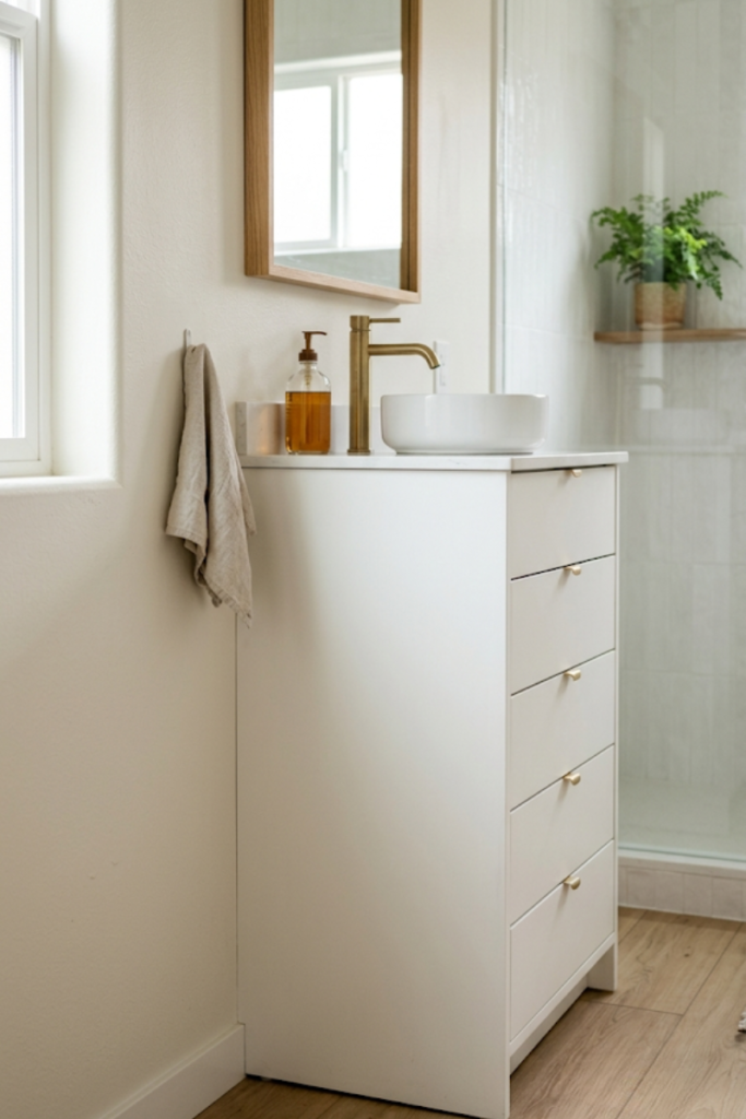 Vertical Narrow Vanity Designs