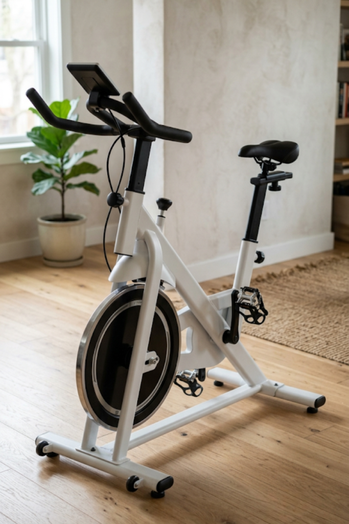 Compact Spin Bike With Transport Wheels