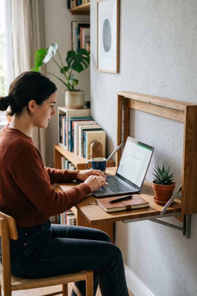 Opt For A Wall-Mounted Desk