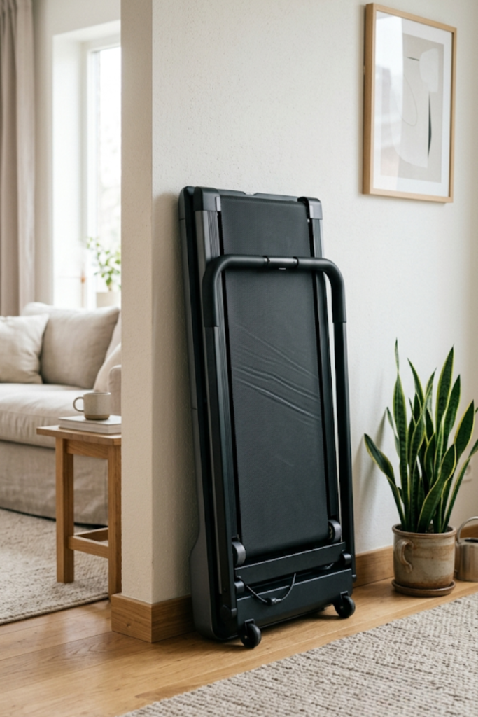 Foldable treadmill with incline