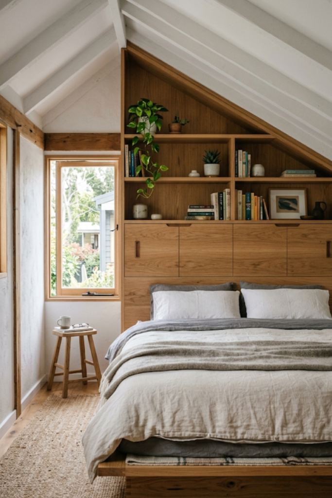 Minimalist Built-in Storage Headboard