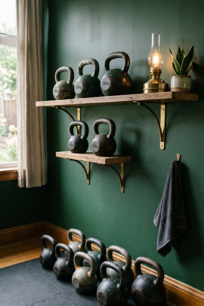 Deep Forest Green and Brass Details