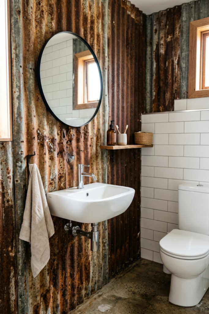 Exposed Corrugated Steel Accents