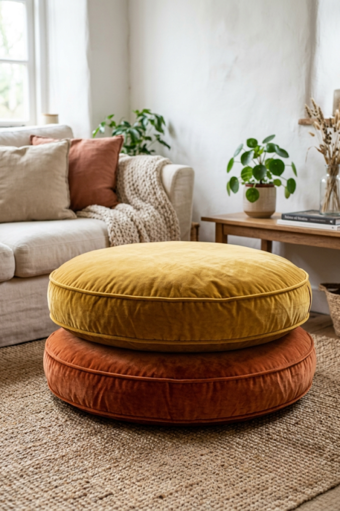 Floor cushions for modular seating