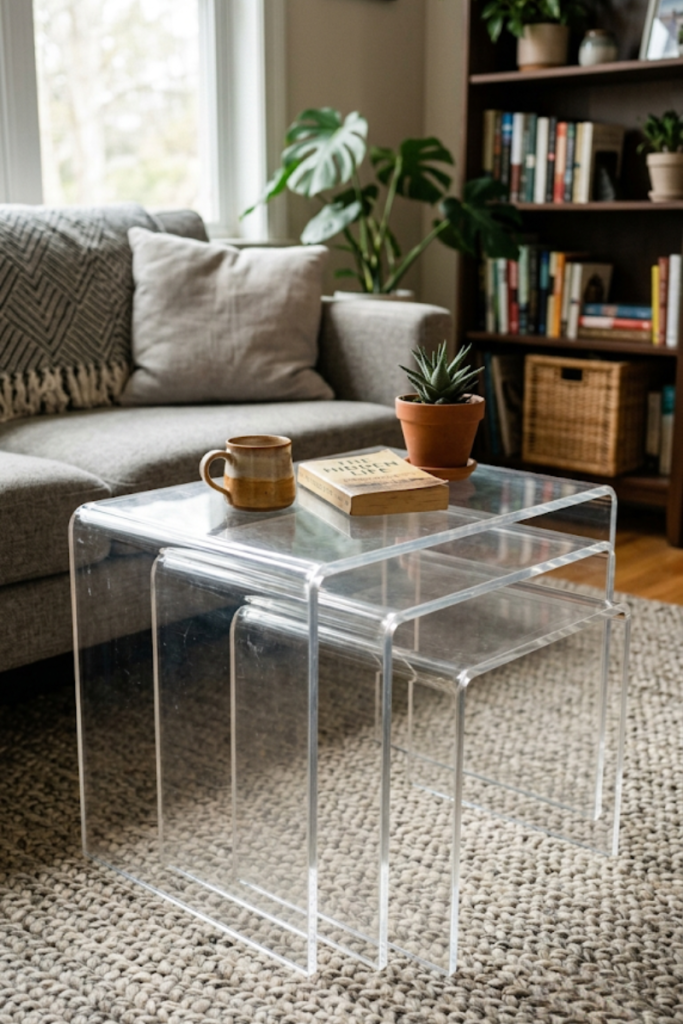 Clear Acrylic Nesting Tables