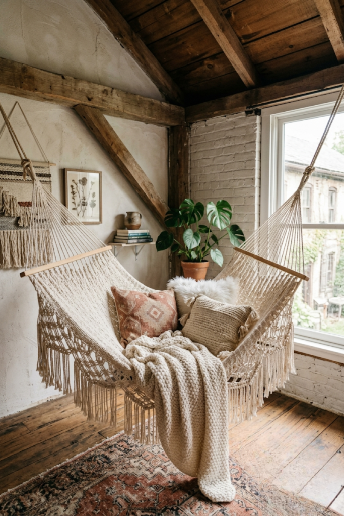 The Indoor Hanging Macrame Hammock
