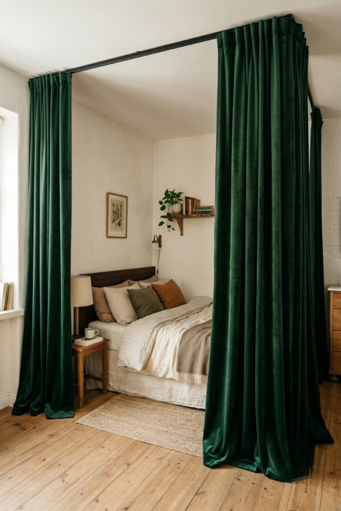 Floor-to-Ceiling Velvet Curtains
