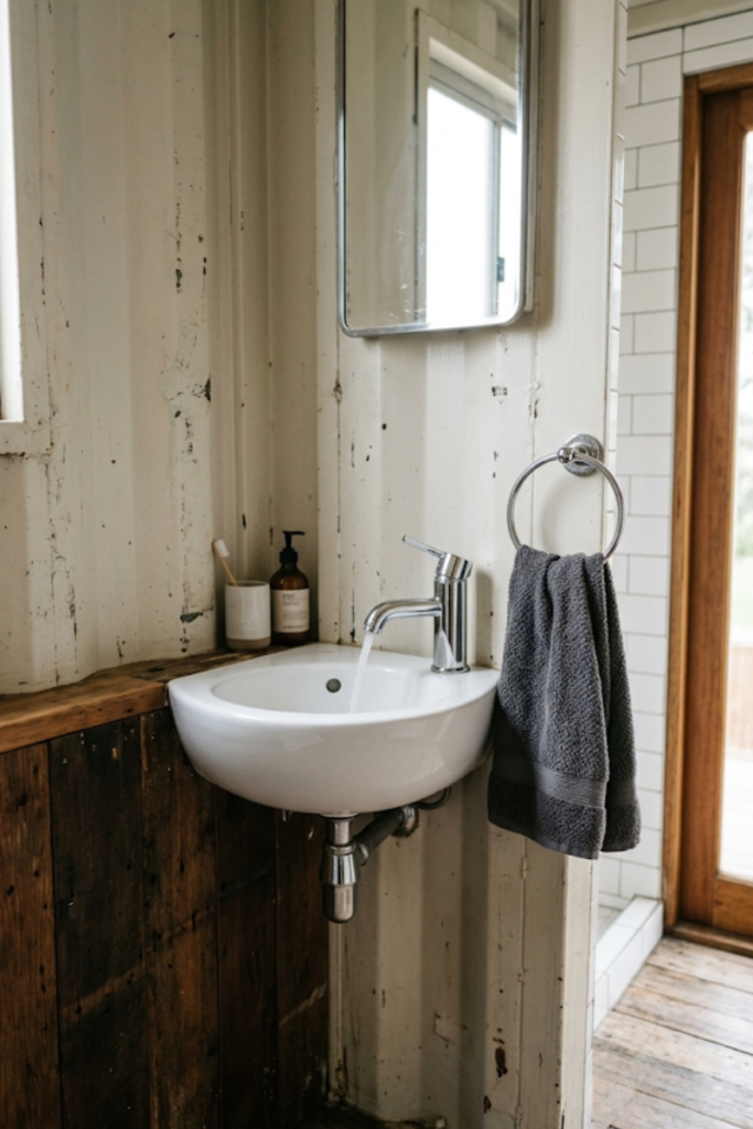 Corner Pedestal Sink Installation