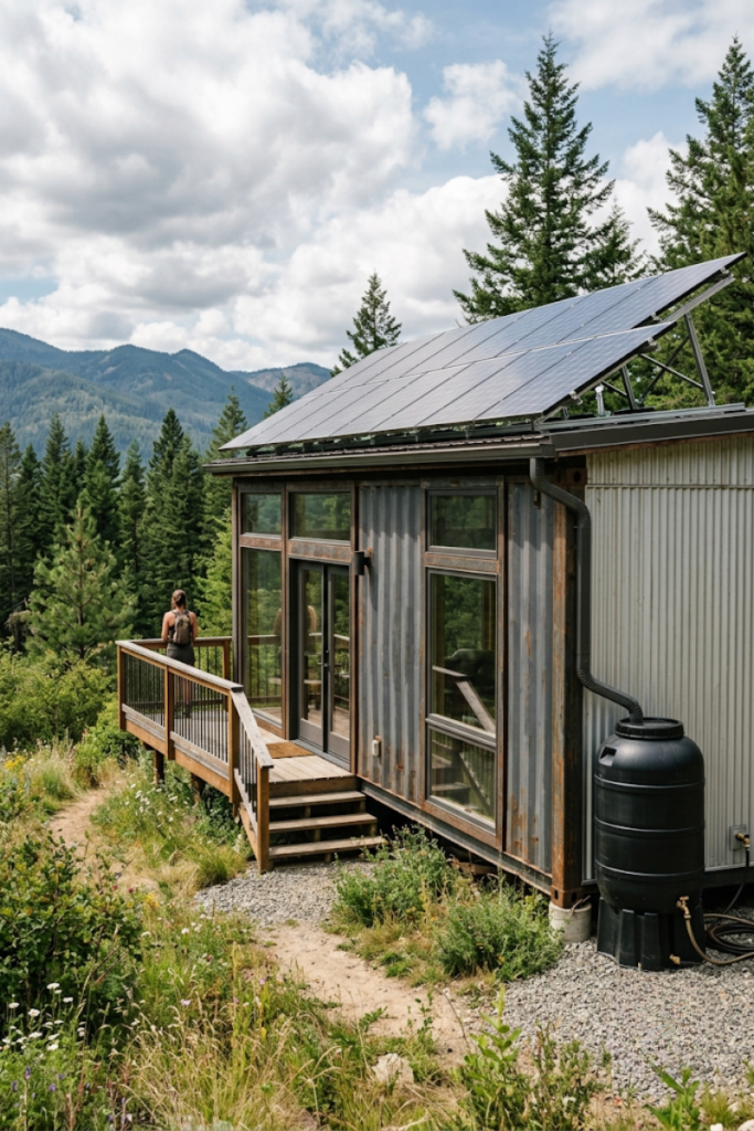The Off Grid Steel Cabin