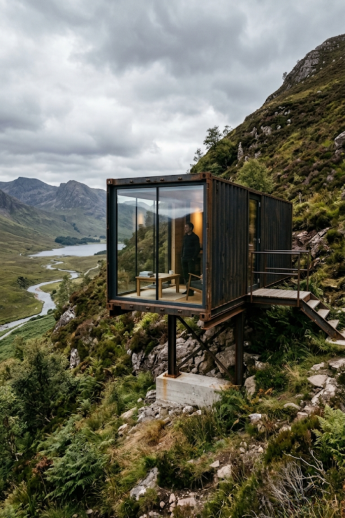 Cantilevered Glass Pavilions