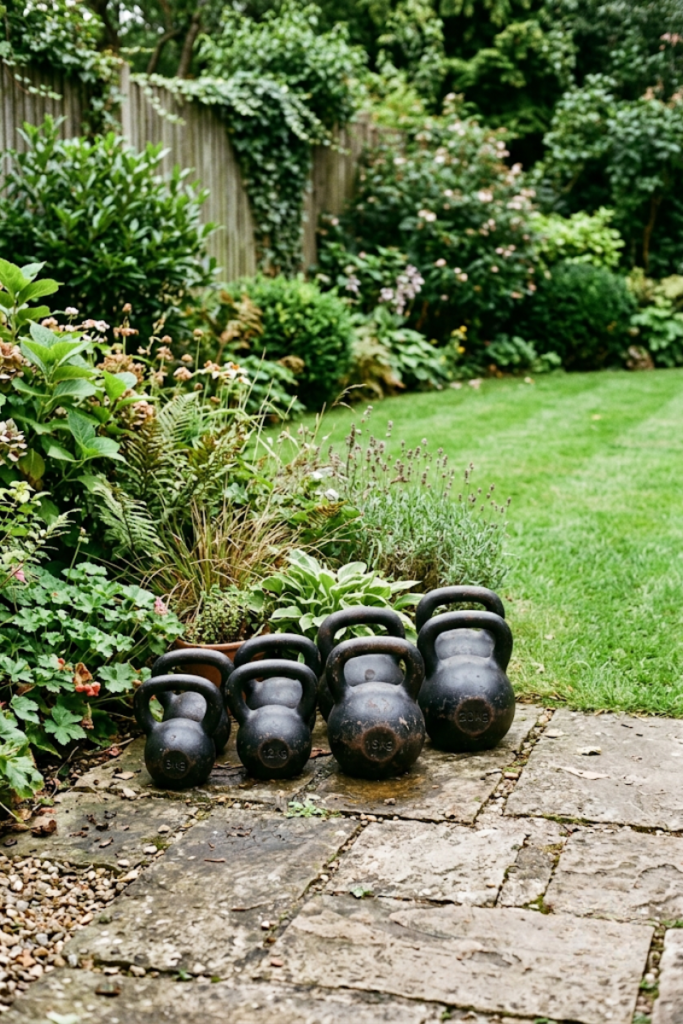 Garden gym with durable equipment