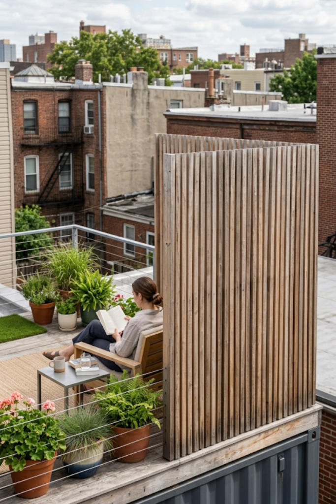 Vertical Privacy Screen Lattice