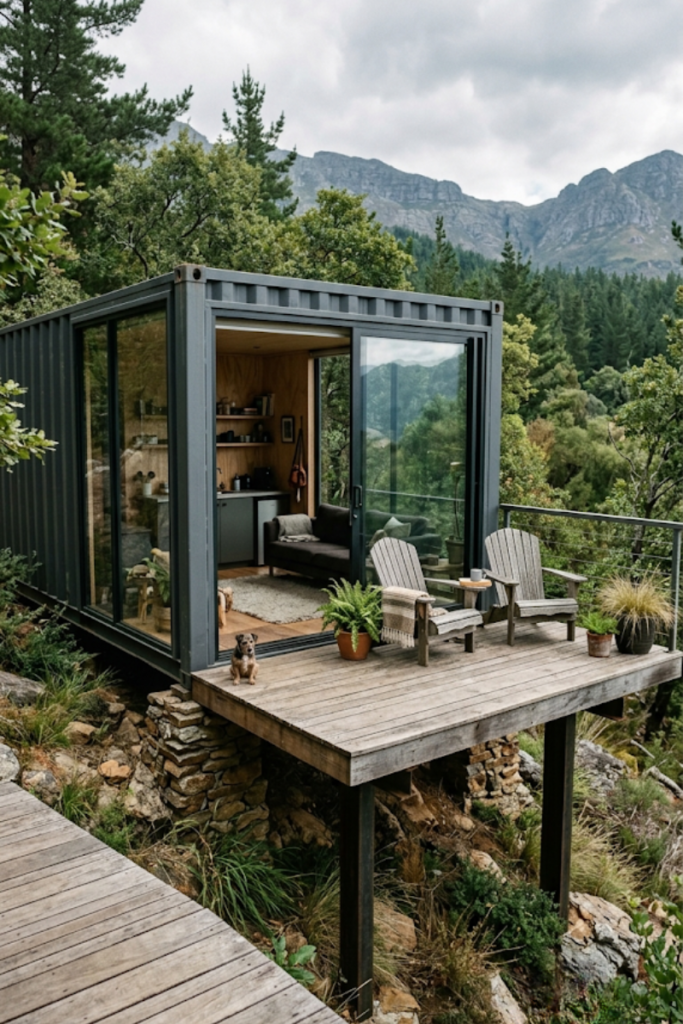 Floating Timber Deck Retreat with Floor to Ceiling Glass