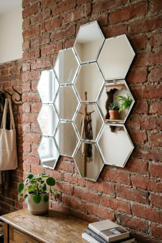 Custom Cut Mirror Shapes as Art Installations