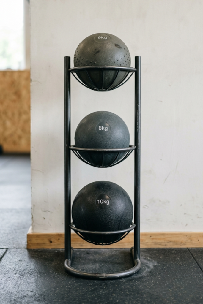 Minimalist Vertical Medicine Ball Stand