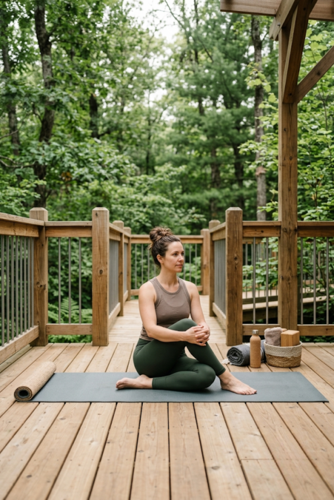 Sustainable Timber Decking Fitness Area