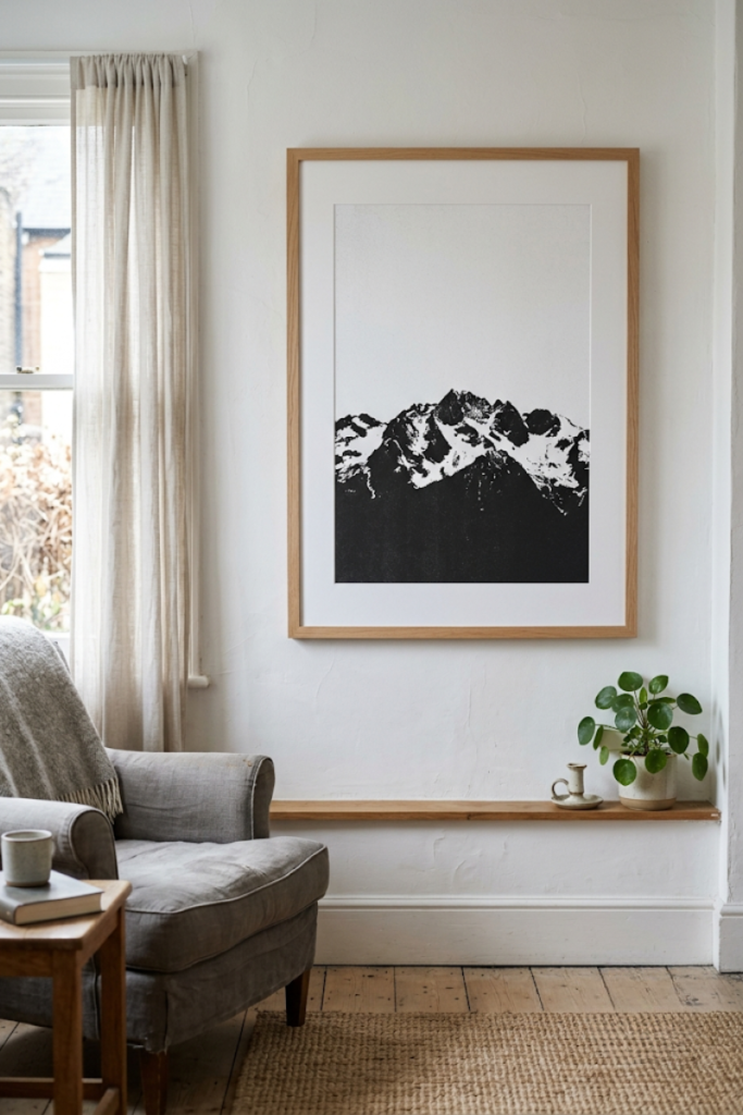 Minimalist Winter Landscape Art