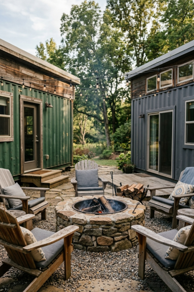 Firepit-Centered Nook Cabin