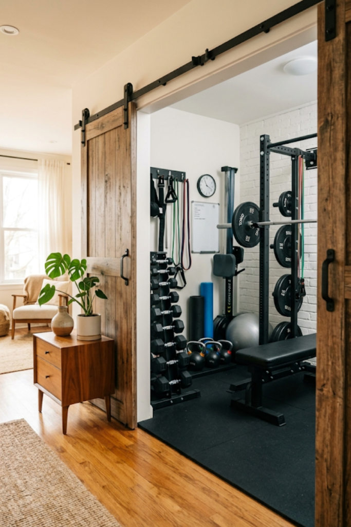 Sliding Pocket Door Equipment Closet