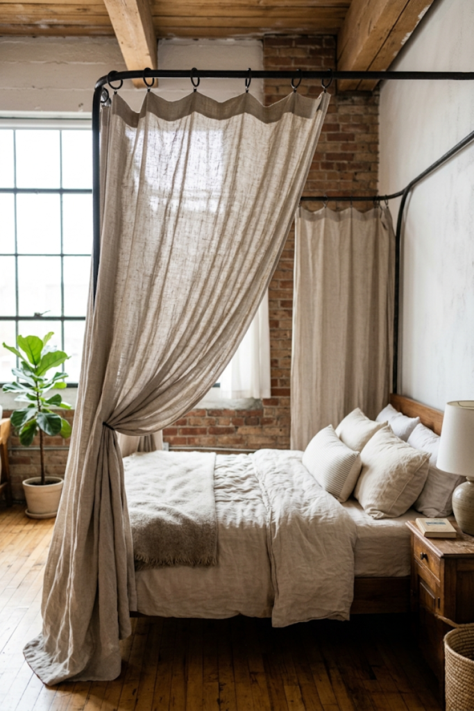 Curtained Canopy For Total Seclusion