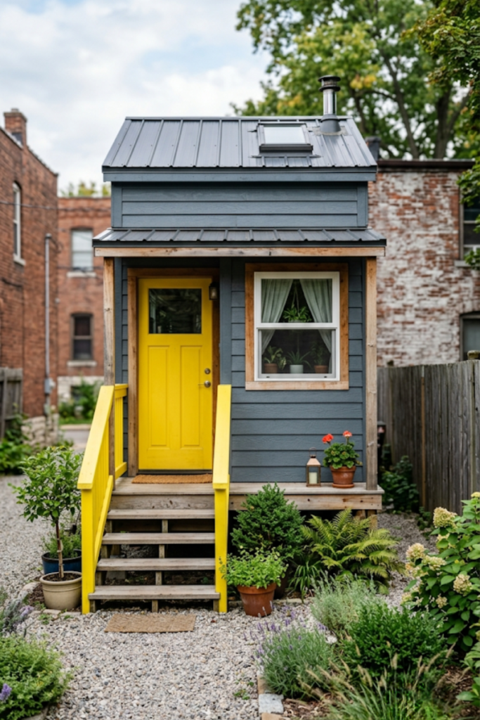 Slate Grey with Yellow
