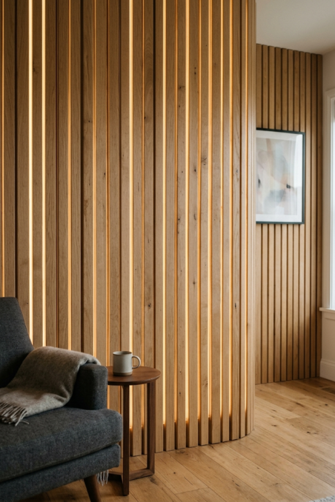 The Refined Wood Slat Wall