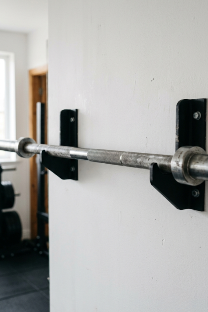 Wall Mounted Barbell Storage Hooks