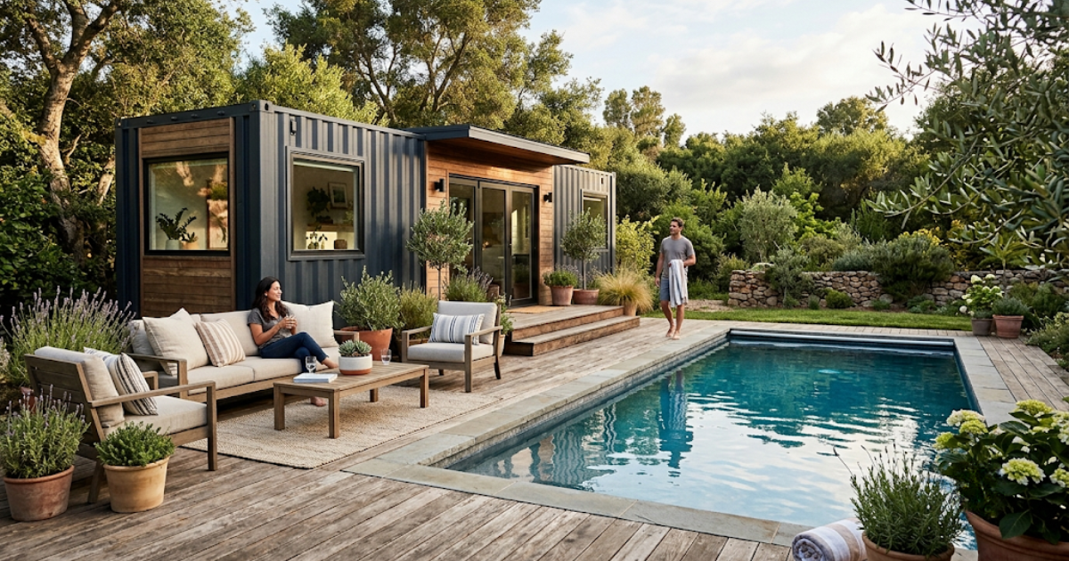 14 Container Home Pool and Patio Ideas