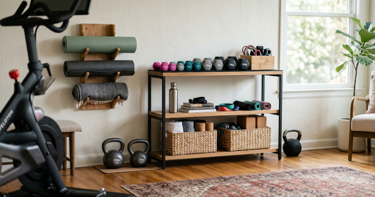 12 Home Gym Storage Ideas That Stay Stylish