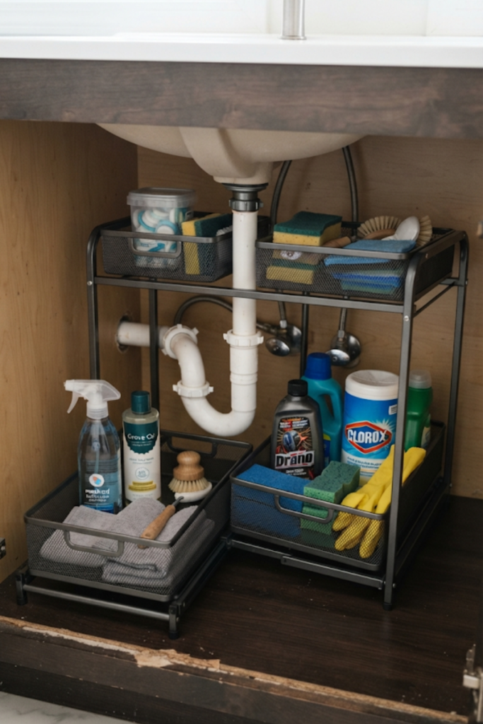 under sink organization