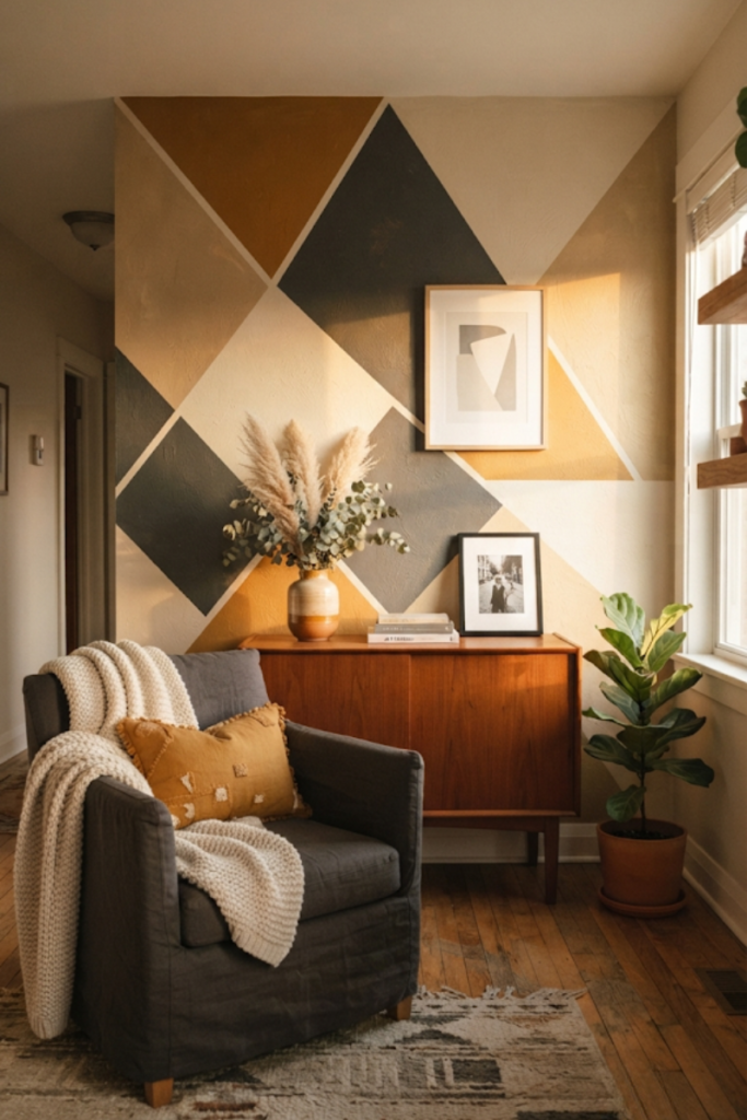 living room accent wall