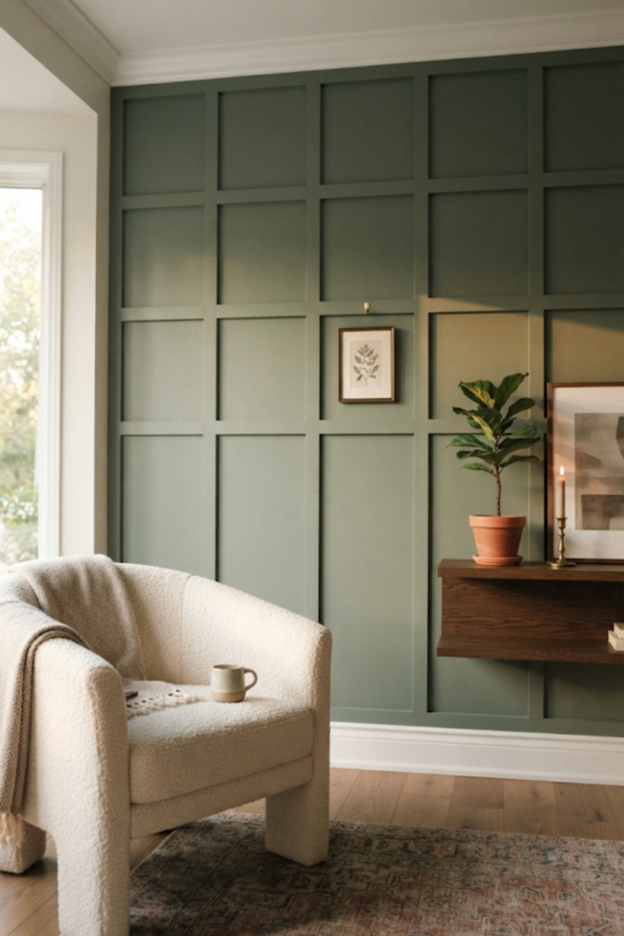 living room accent wall