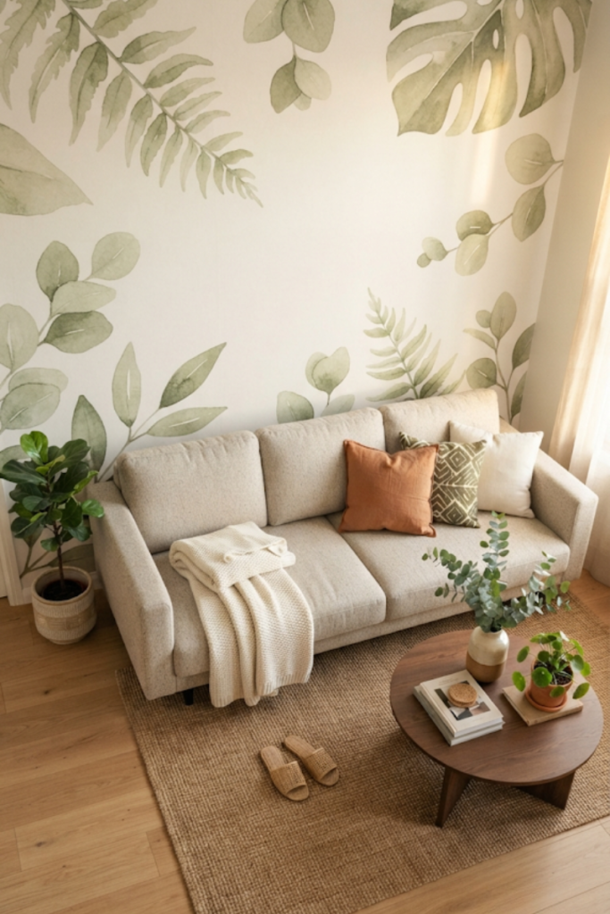 living room accent wall